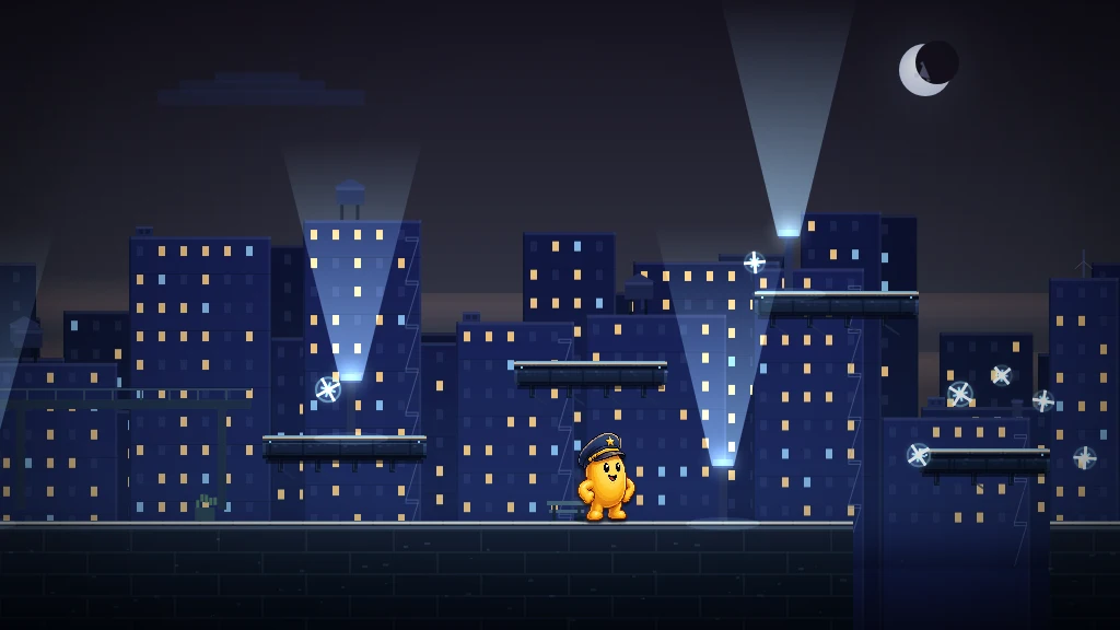 The same city overwhelmed by stray uplight and sky glow